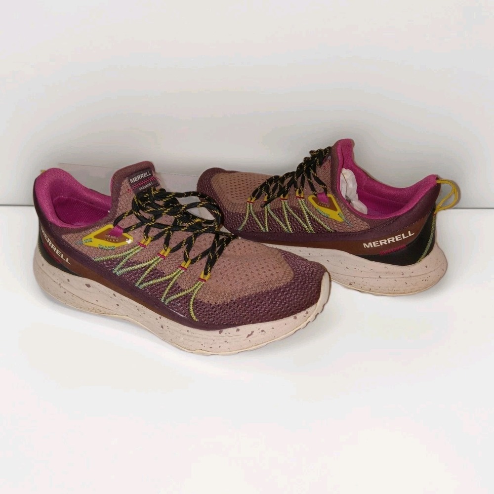 Merrell Bravada 2 Trail Running Shoes Women 8.5 Burgundy Knit Hiking Sneakers